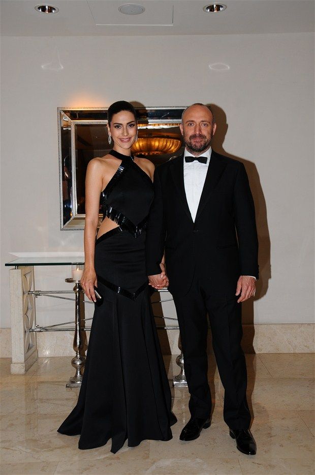 Bergüzar Korel with her husband Halit Ergenc