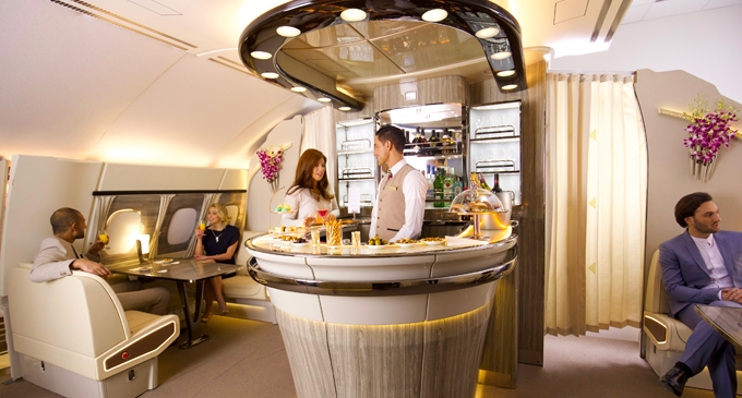 Emirates celebrates 9 years of the A380 service as recently revamped Onboard Lounge takes off Emirates celebrates 9 years of the A380 service as recently revamped Onboard Lounge takes off