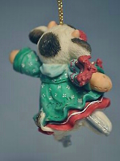 Mary's Moo Moos - Ornament (Ice Skating Cow)