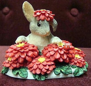 Charming Tails - Rabbit In Red Flowers