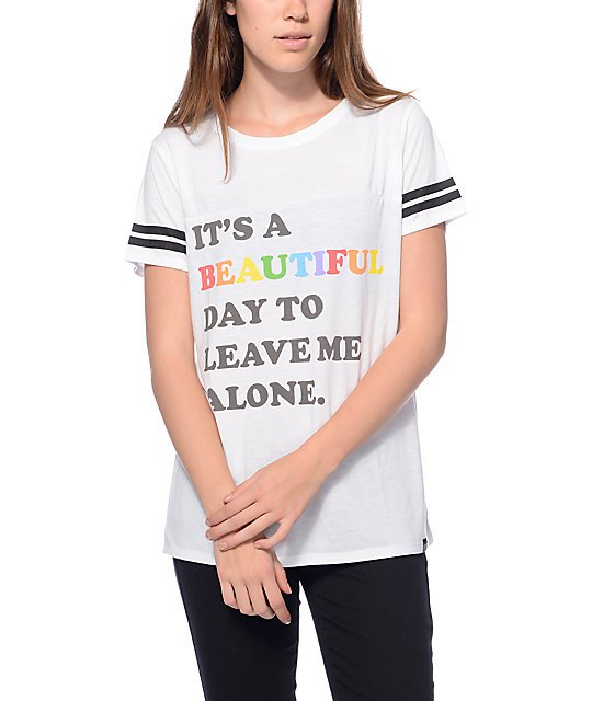 JV By Jac Vanek Sherman Beautiful White T