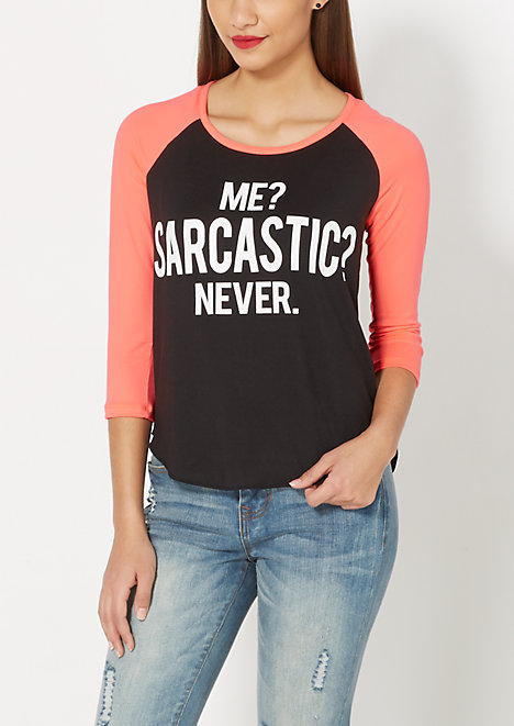 Sarcastic? Soft Brushed Baseball Tee