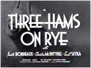 Three Hams on Rye