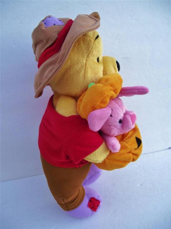 Winnie The Pooh - (Plush) Carrying Piglet In A Jack-O-Lantern