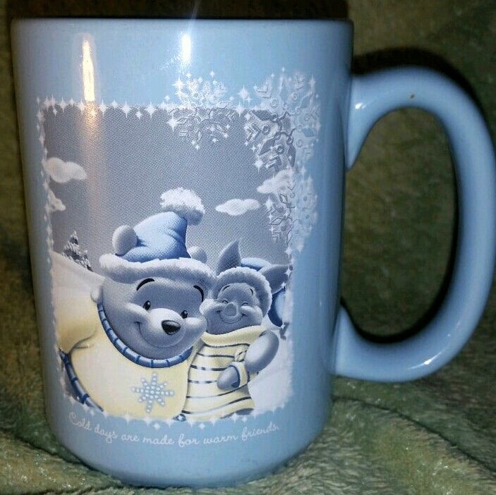 Winnie the Pooh - Pooh And Piglet baby blue christmas coffee mug