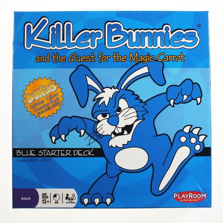 Killer Bunnies and the Quest for the Magic Carrot Blue Starter Deck and Yellow Booster Deck