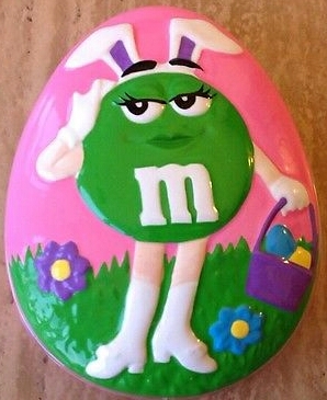 M&M's Galerie Candy Dish (Green character with Easter theme)