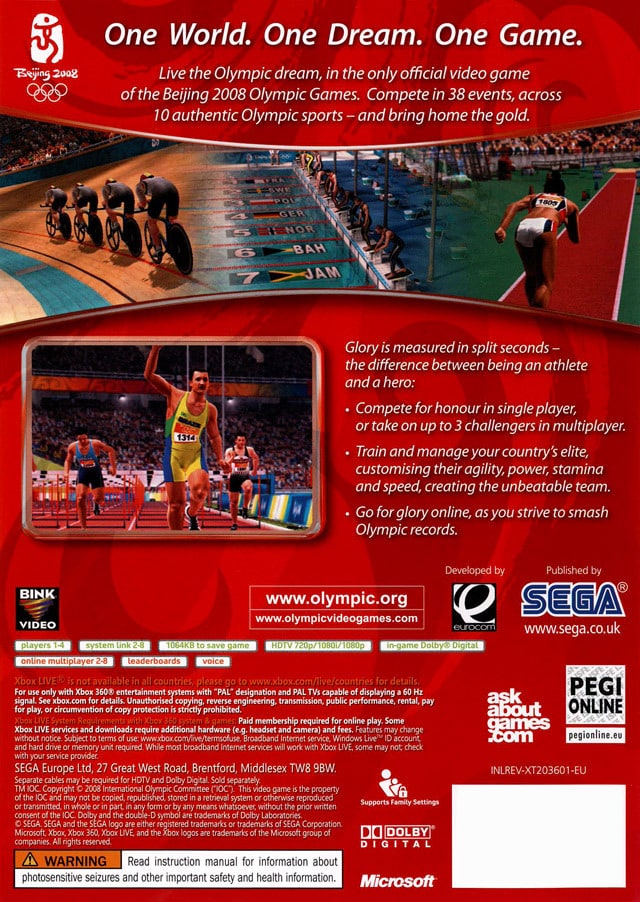 Beijing 2008: The Official Video Game of the Olympic Games