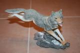 Wolf Figurine - Wolf Leaping