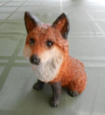 Fox Figurine - Red Fox Sitting (Stone Critters)