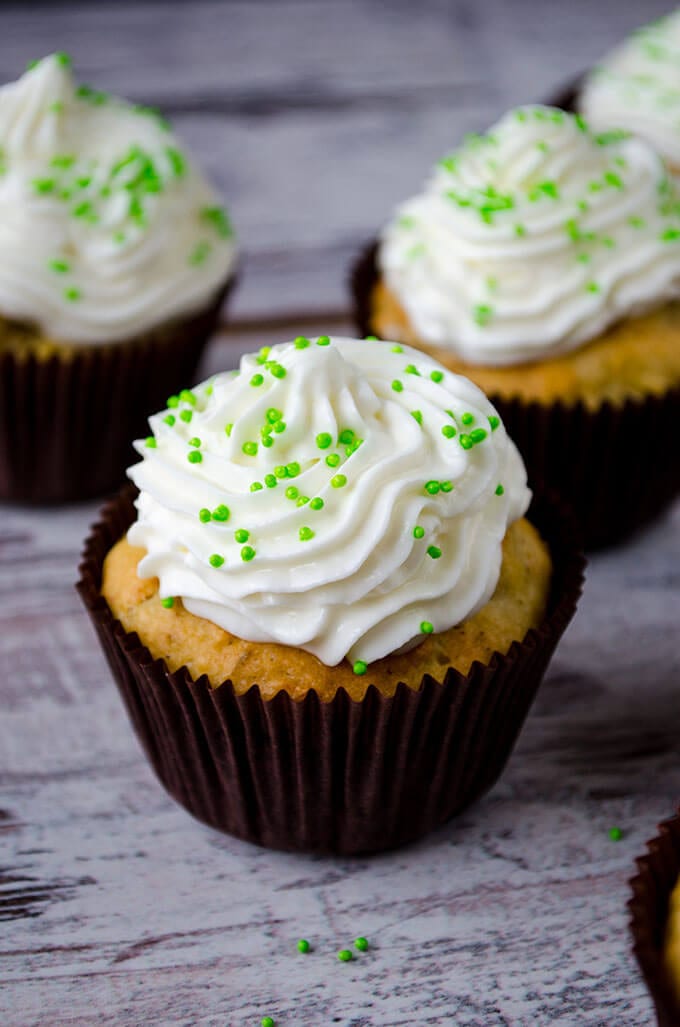 Apple Cupcakes with Cinnamon-Cream Cheese Frosting
