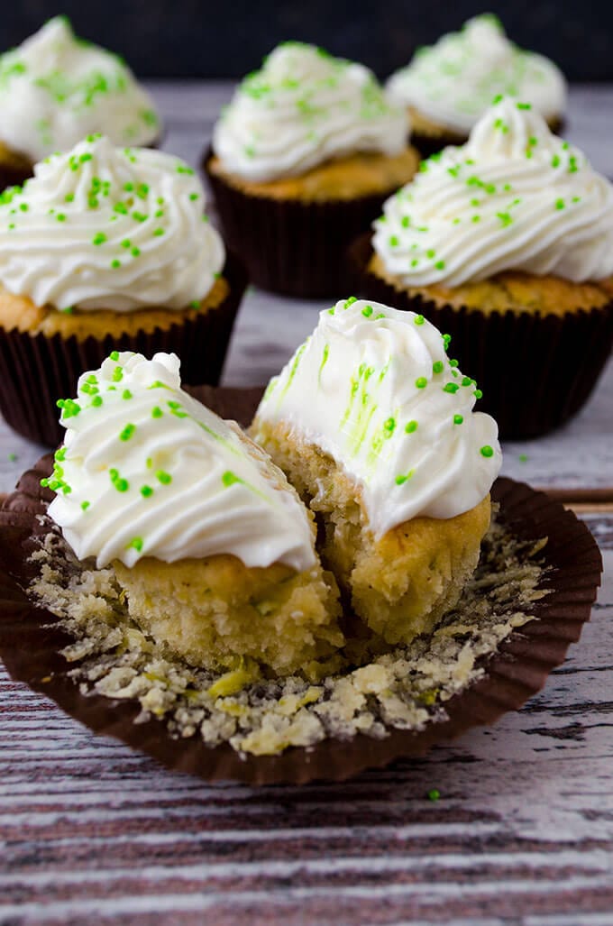 Apple Cupcakes with Cinnamon-Cream Cheese Frosting