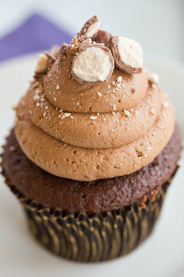 Malted Milk Chocolate Cupcakes