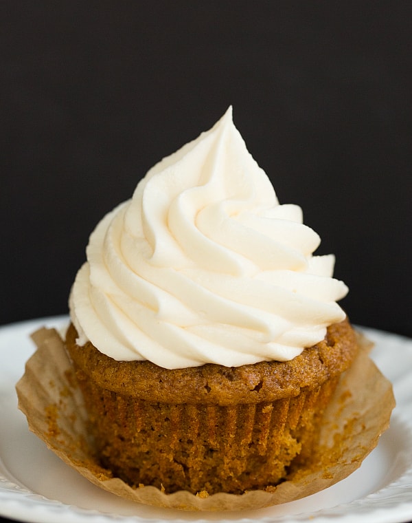 Pumpkin Cupcakes with Cream Cheese Frosting