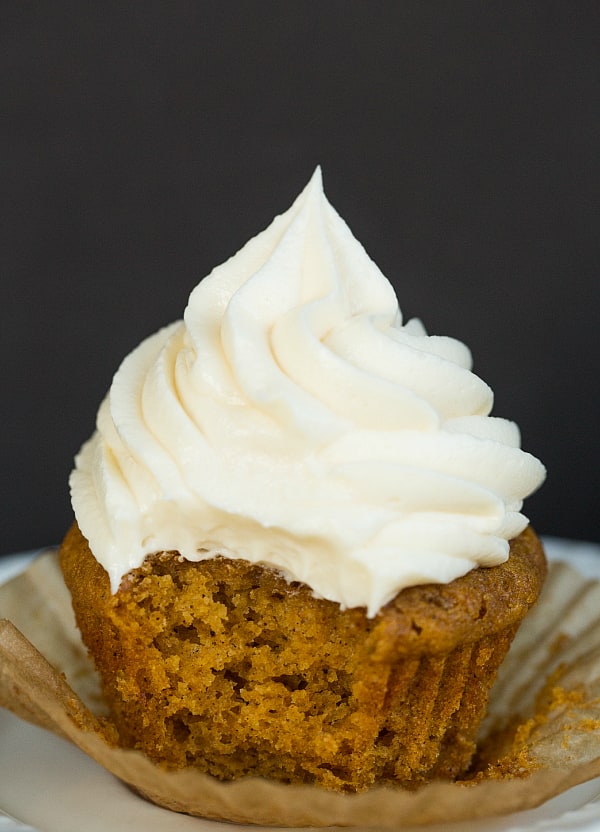 Pumpkin Cupcakes with Cream Cheese Frosting