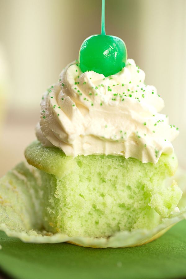 Shamrock Shake Cupcake