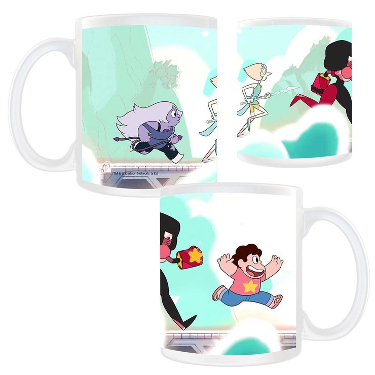 Steven Universe Cast Running White Mug