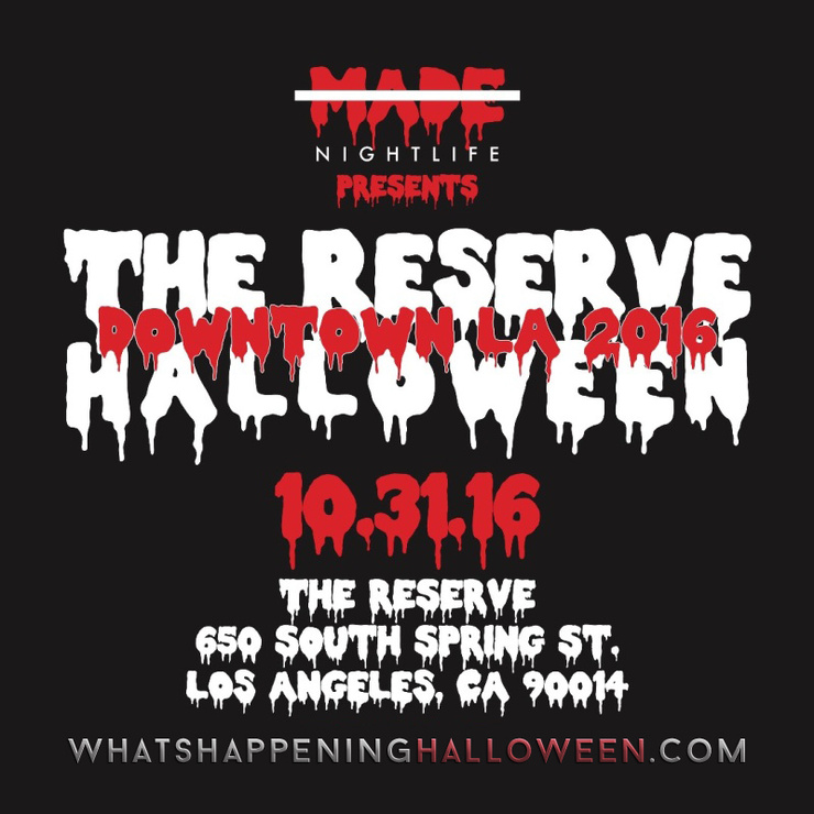 Reserve Halloween Downtown LA 2016