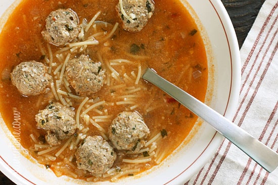 Spaghetti and Meatball Soup