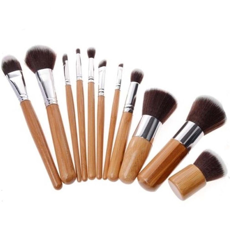 11piece Bamboo MakeUp Brush Set