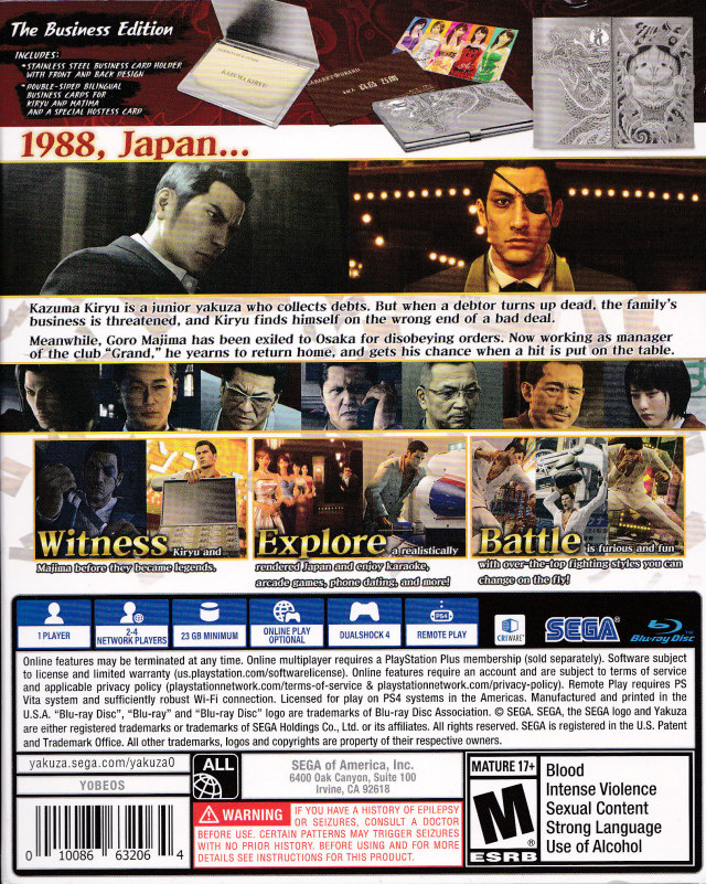Yakuza 0: The Business Edition
