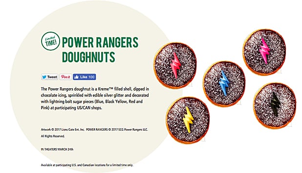 Krispy Kreme Power Rangers Doughnuts