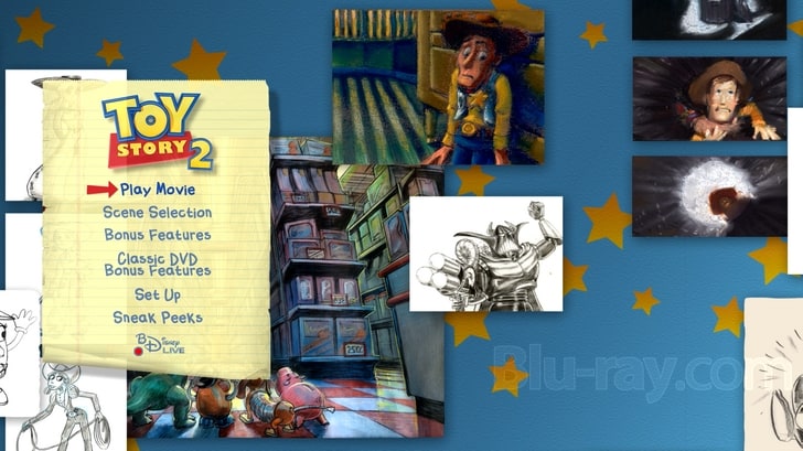 toy story 2 dvd menu disc 2