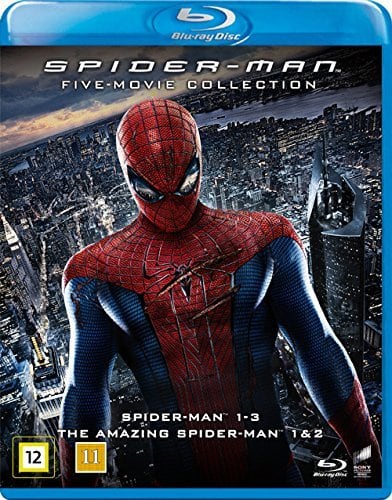 Spiderman 2016 -5 Movie Collection Complete Collection 5 Blu-Ray Region Free (Import)