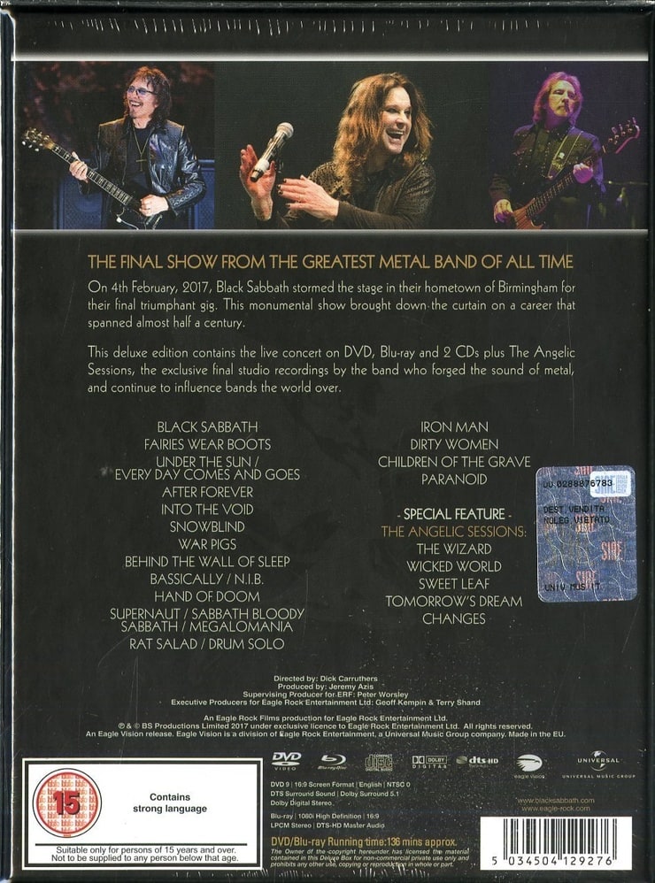 Black Sabbath: The End - Blu-ray/DVD/3CD Deluxe (PA)