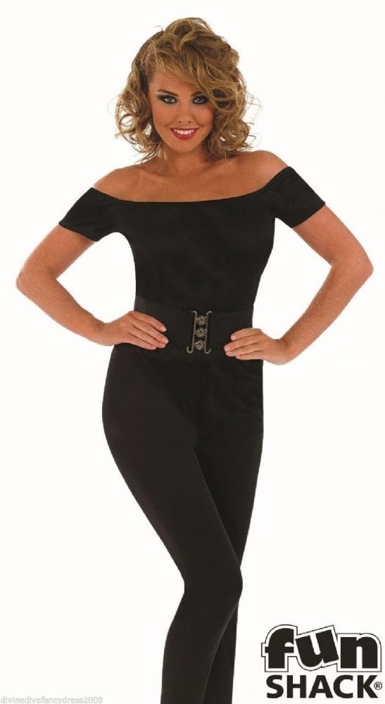 Ladies 1950s 50s High School Sweetheart Costume Sandy Fancy Dress