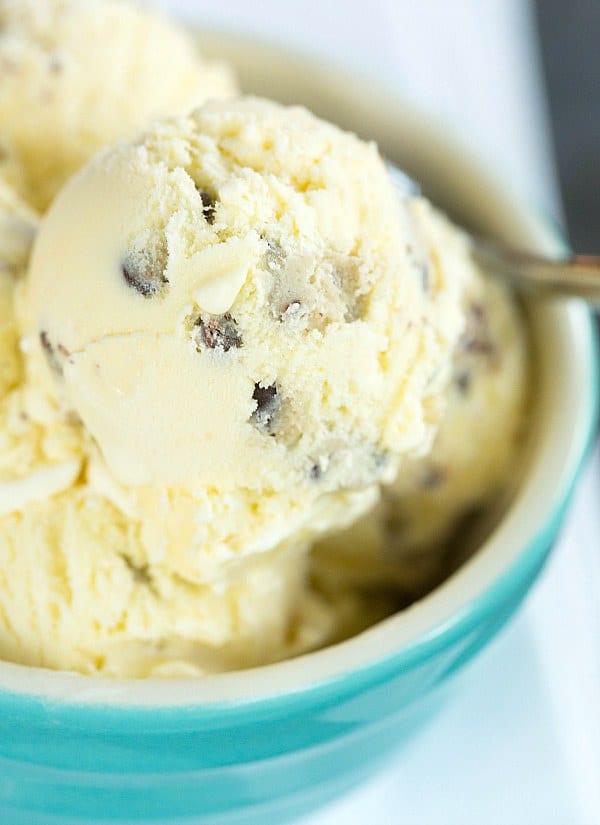 Chocolate chip cookie dough ice cream