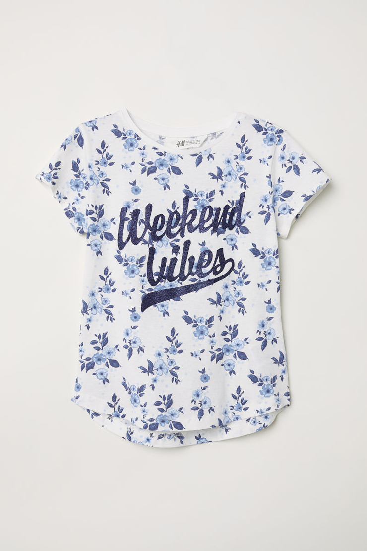 Printed Jersey Top