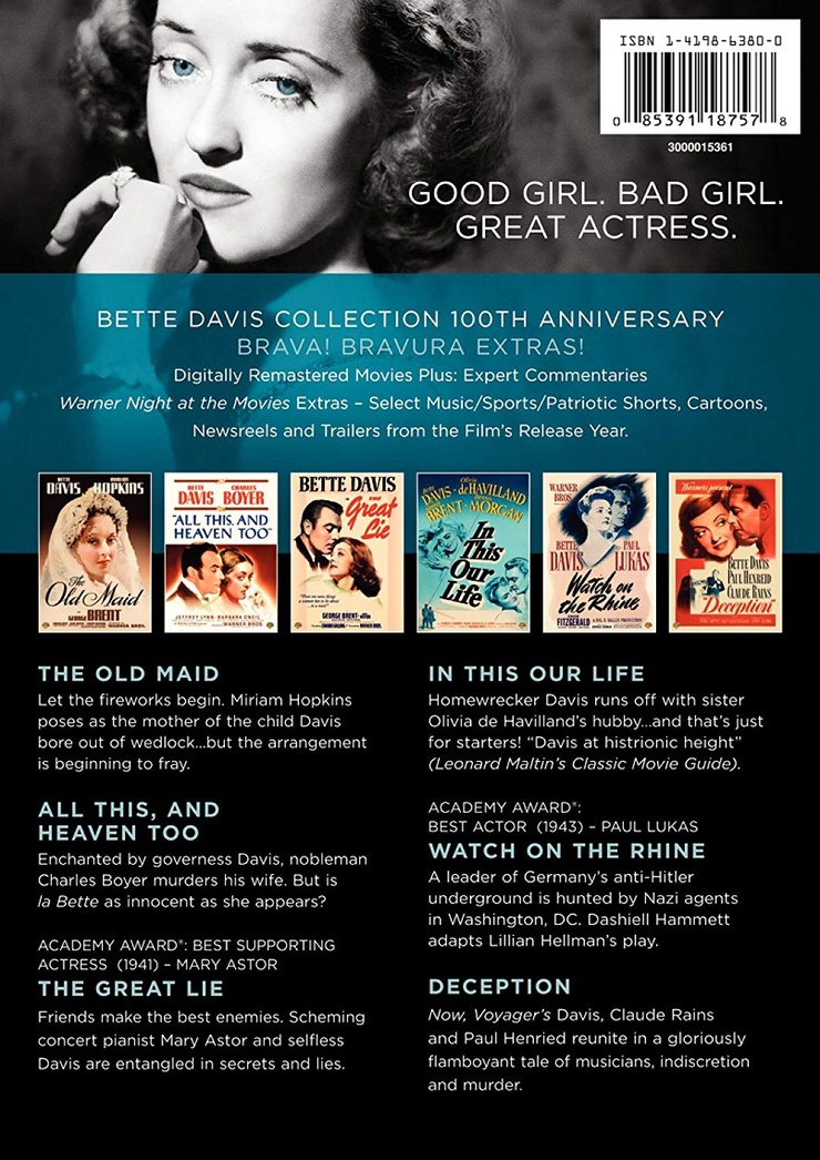 The Bette Davis Collection, Vol. 3 (The Old Maid / All This, And Heaven Too / The Great Lie / In Thi