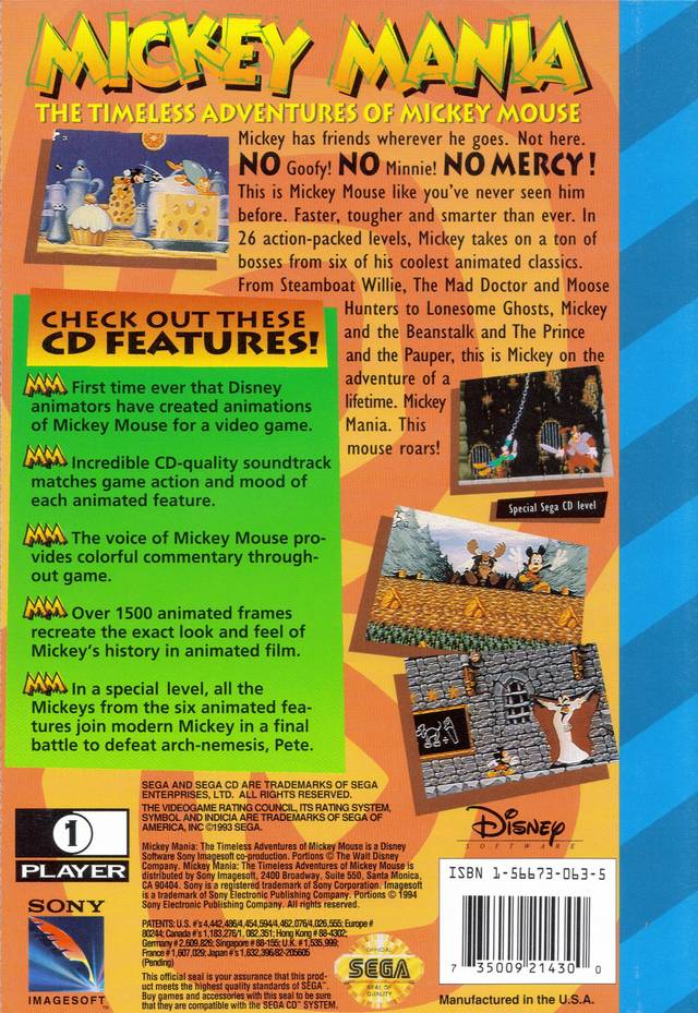 Mickey Mania The Timeless Adventures of Mickey Mouse