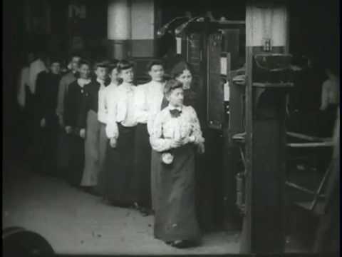 Girls Taking Time Checks (1904)