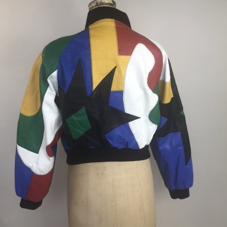 Picture of Club 66 Multi Colour Leather Jacket