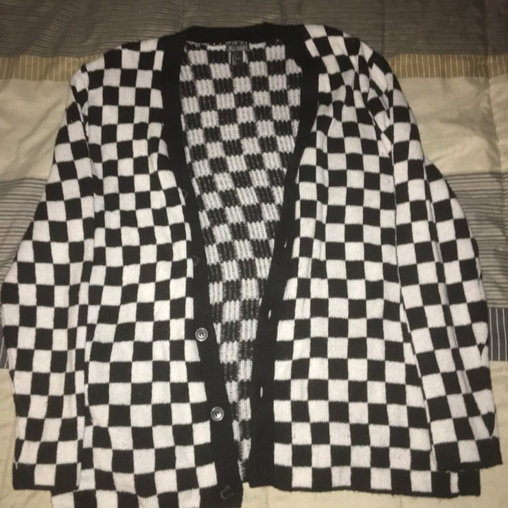 H&M Checkerboard Cardigan