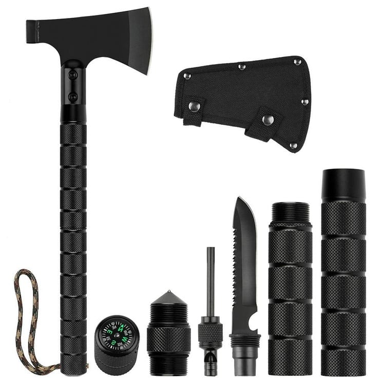 CASAVIDA Outdoors Camping Axe, Folding Tactical Hatchet with Sheath for Camping Hunting