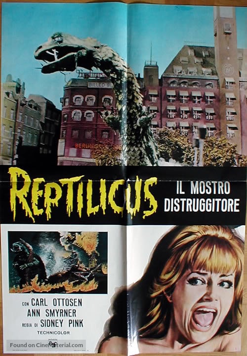 Рептиликус программа отзывы. Рептиликус 1961. Reptilicus 1961 poster. Рептиликус Постер.