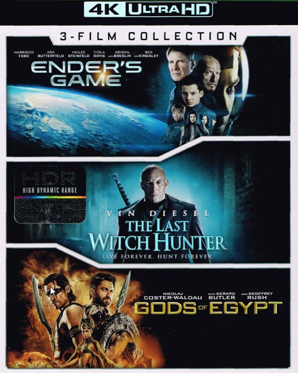 Lions Gate Ender's Game/The Last Witch Hunter/Gods of Egypt 4K Ultra HD 3-Films
