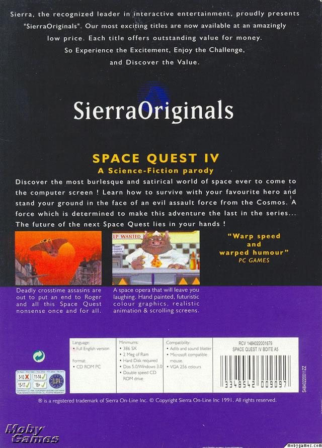 Space Quest IV: Roger Wilco and the Time Rippers (CD Edition)