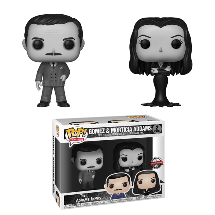 Funko Pop! Addams Family - Morticia & Gomez (Black & White 2-Pack Entertainment Earth Exclusive)