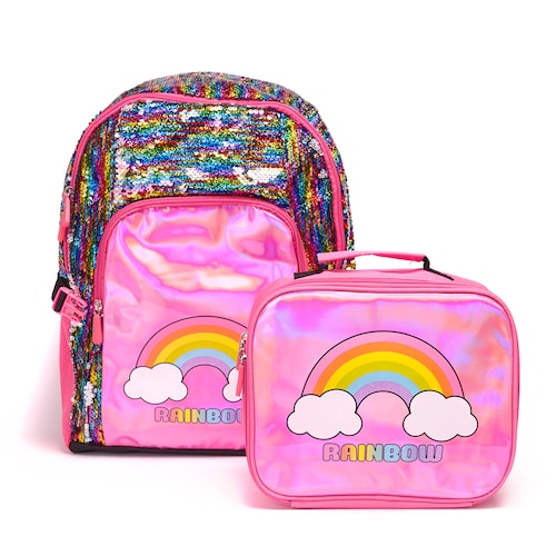 Holographic & Flip Sequins Backpack & Lunch Bag Set
