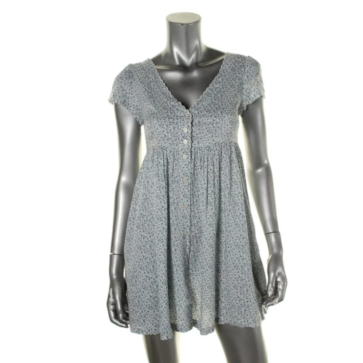 Shop Denim & Supply Ralph Lauren Womens Babydoll Dress Floral Print Button-Front - Ships To Canada - Overstock - 13778094