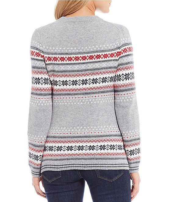 Tommy Hilfiger Snowflake Fair Isle Cotton-Blend Sweater | Dillard's