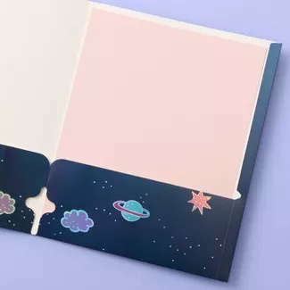 Space 2 Pocket Paper Folder - More Than Magic™ - Navy Blue