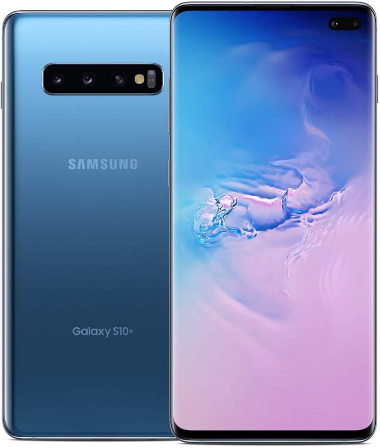 Samsung Galaxy S10+ Factory Unlocked Phone with 128GB (U.S. Warranty), Prism Blue (Renewed)