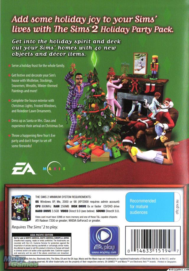 The Sims 2: Holiday (Christmas) Party Pack (Add-On)
