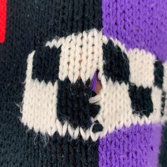 Vintage | 80’s Multi-Colored Black Knitted Sweater