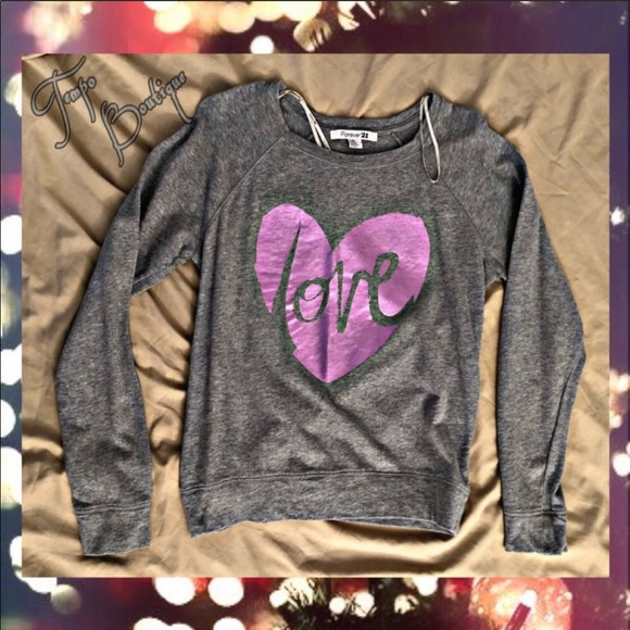 Forever 21 Love Pullover Sweatshirt